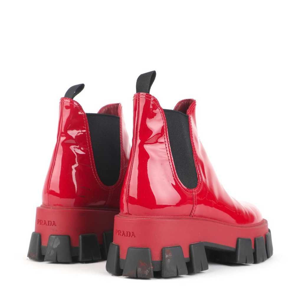 Prada Monolith patent leather ankle boots - image 3