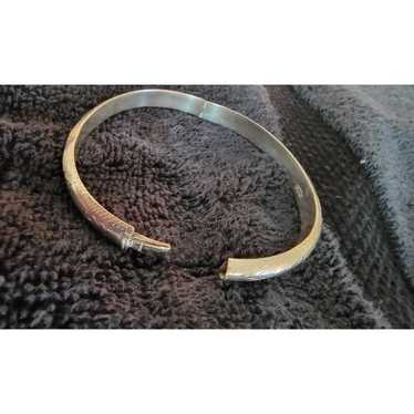 Sterling silver hand crafted, etched bangle bracel