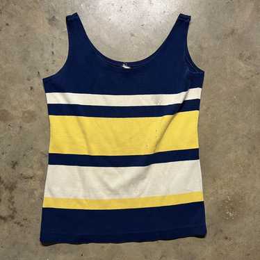 Made In Usa × Vintage Vintage 60s 70s Blue Yellow… - image 1