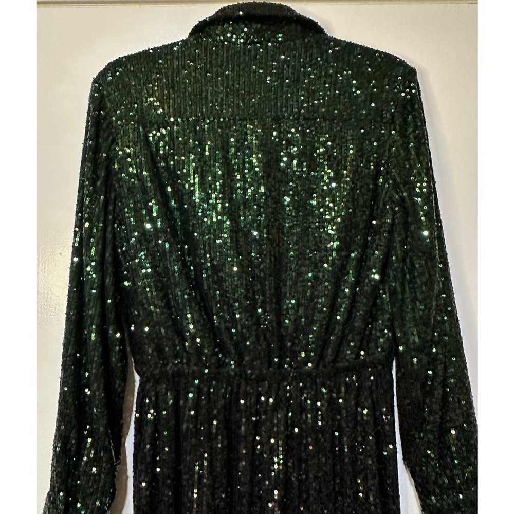 Dress The Population Trista Dress Sequin Green Mi… - image 10