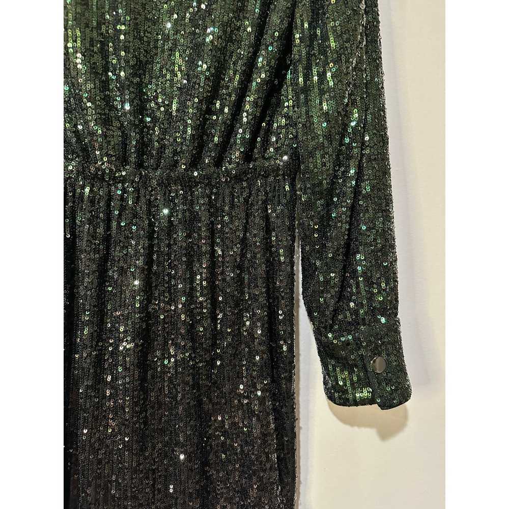 Dress The Population Trista Dress Sequin Green Mi… - image 12