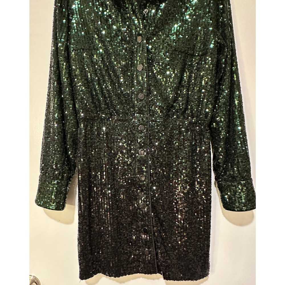 Dress The Population Trista Dress Sequin Green Mi… - image 6