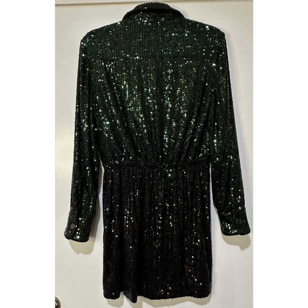 Dress The Population Trista Dress Sequin Green Mi… - image 9