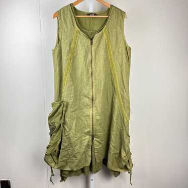 Asli Odyakmaz 100% Linen Dress Size 1 Womens S/M … - image 1