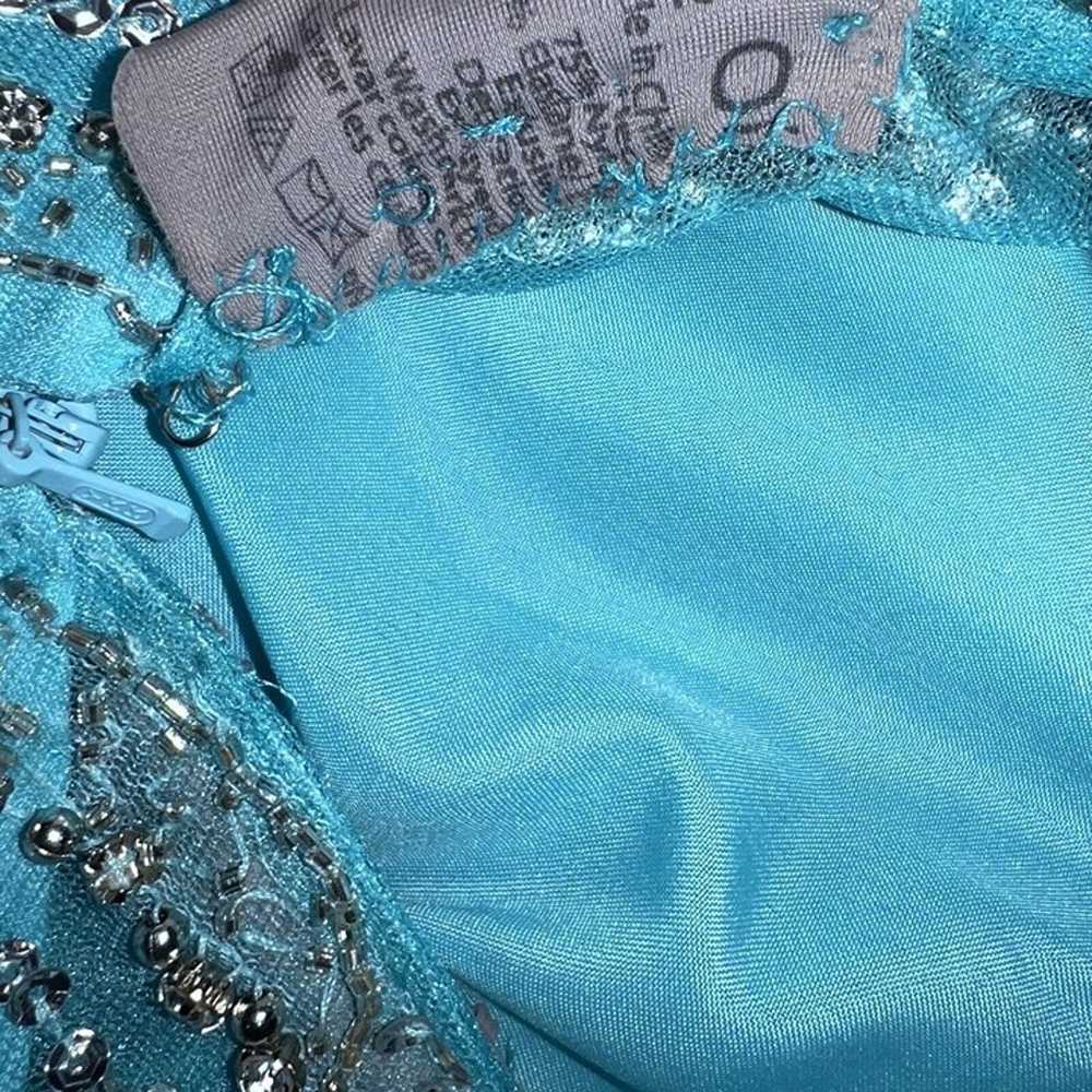 Sherri Hill Prom Dress Turquoise Blue Beaded Alte… - image 12