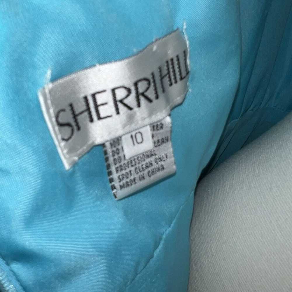 Sherri Hill Prom Dress Turquoise Blue Beaded Alte… - image 8