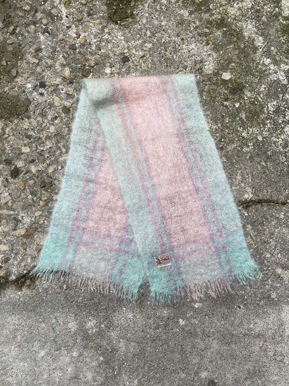 Vintage VTG 1970's Glen Cree Plaid Mohair Scarf - image 1