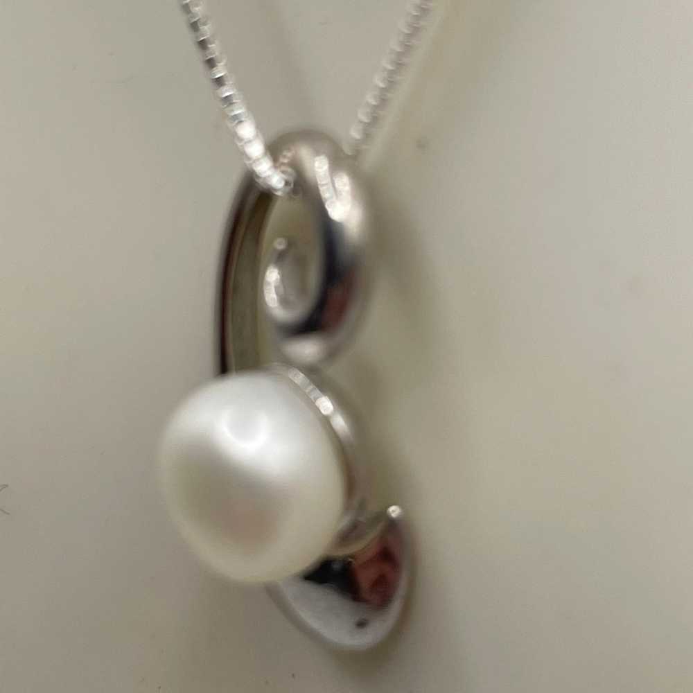 Carolyn Pollack Sterling Pearl Necklace - image 2