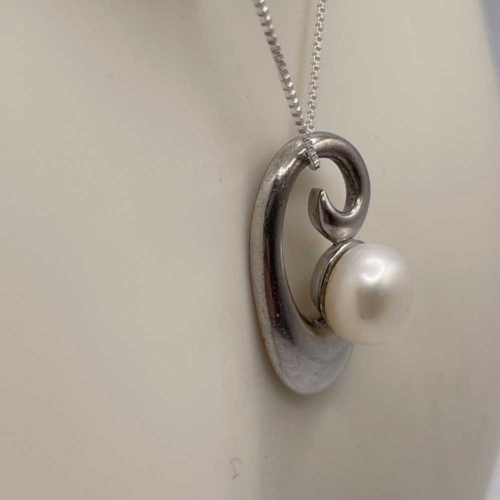 Carolyn Pollack Sterling Pearl Necklace - image 3