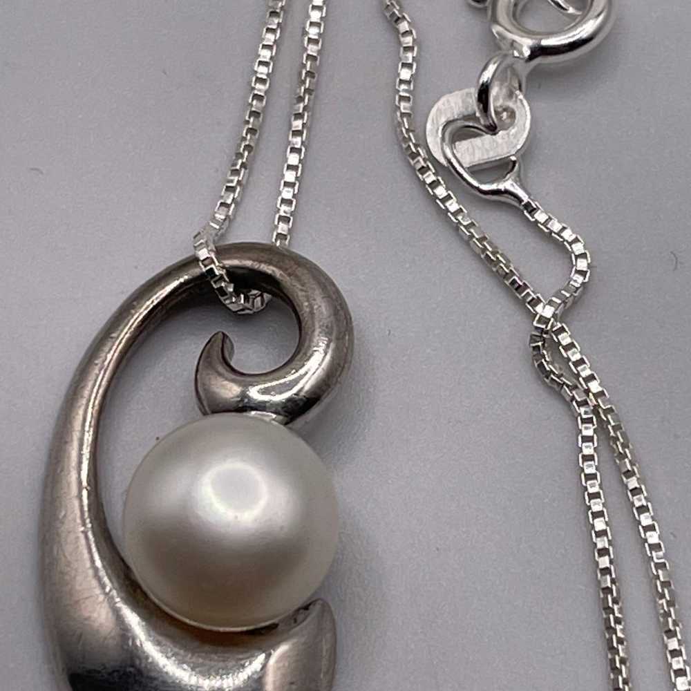 Carolyn Pollack Sterling Pearl Necklace - image 8