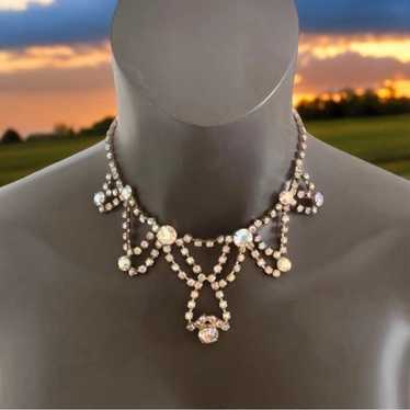 Vintage Beautiful Sparkly Rhinestone Choker Neckla