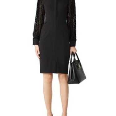 Badgley Mischka Black Hirt dress with lace long s… - image 1