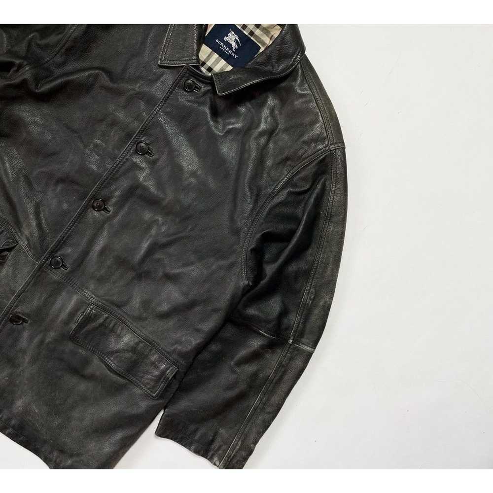 Burberry × Leather Jacket × Vintage Vintage 90's … - image 6