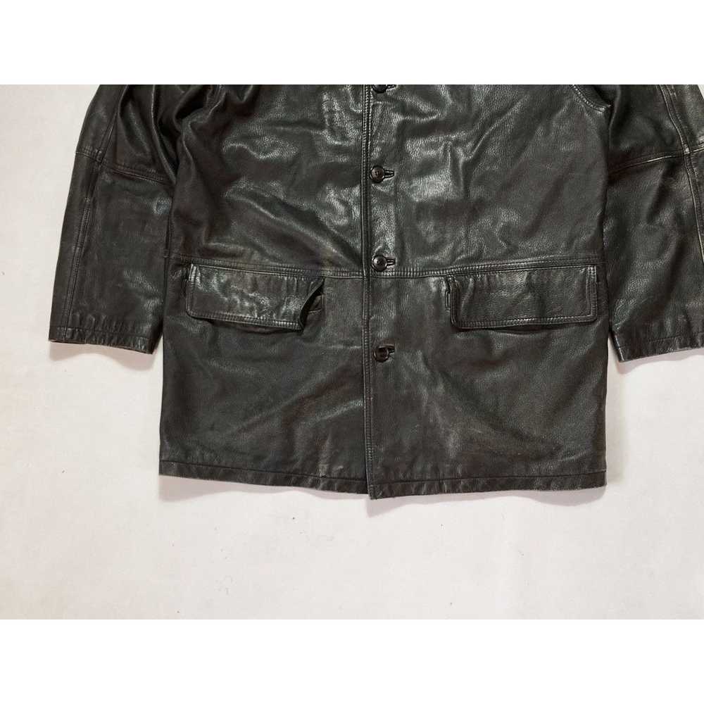 Burberry × Leather Jacket × Vintage Vintage 90's … - image 8