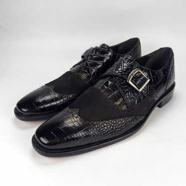 Stacy Adams Stacy Adams Black Leather Suede Croc D