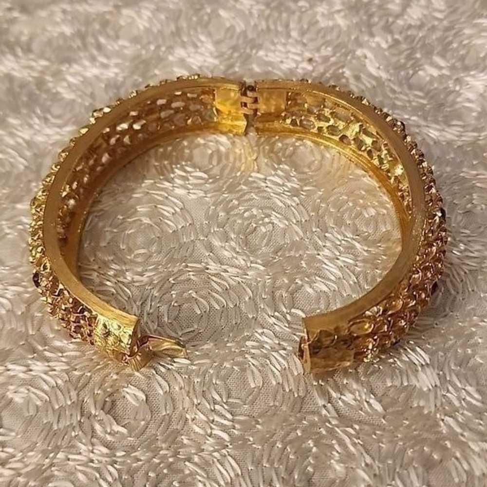 JBK Bangle Clamper Gold Tone Rhinestones Colors - image 7