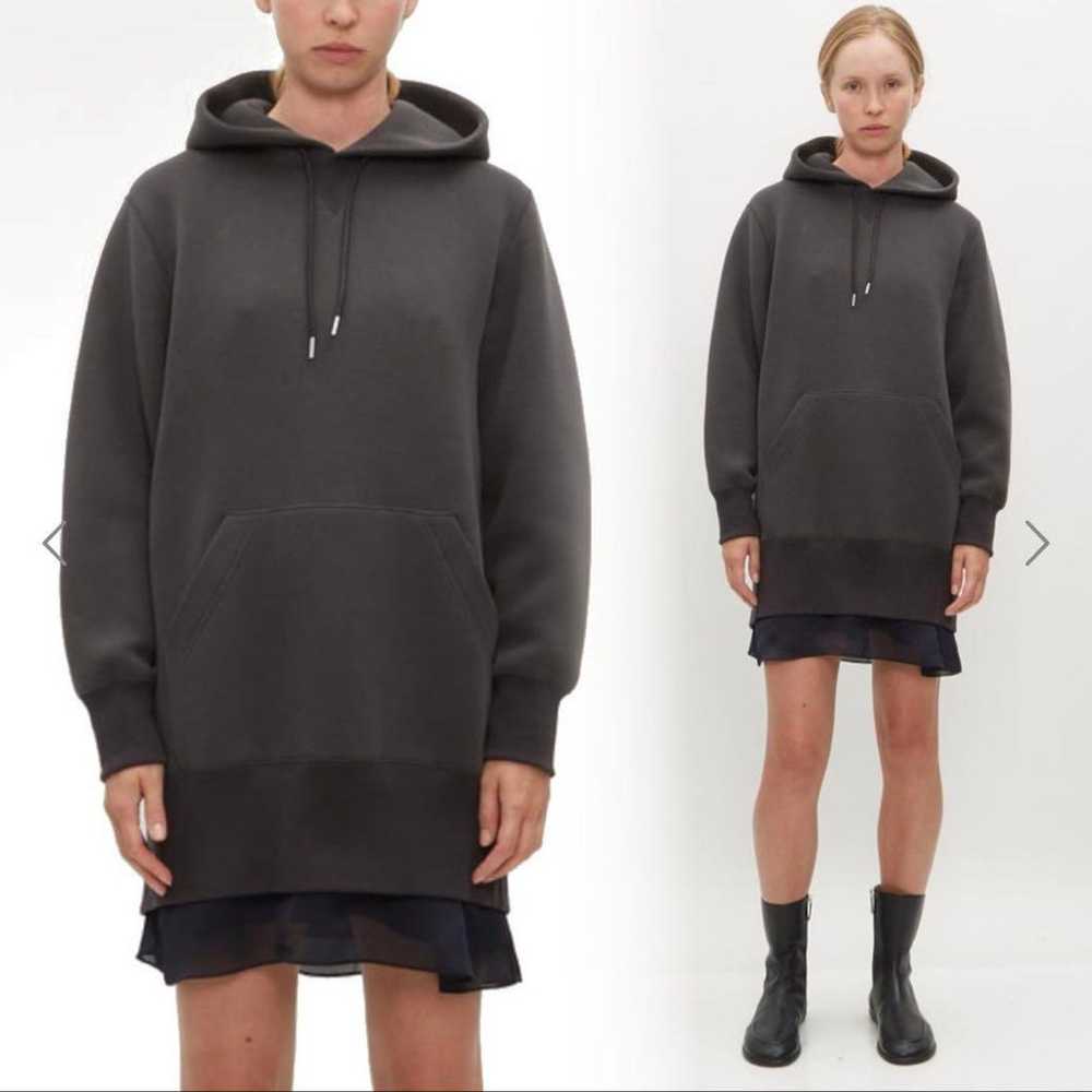 23AW sacai sponge sweat hoodie dress with inner d… - image 1