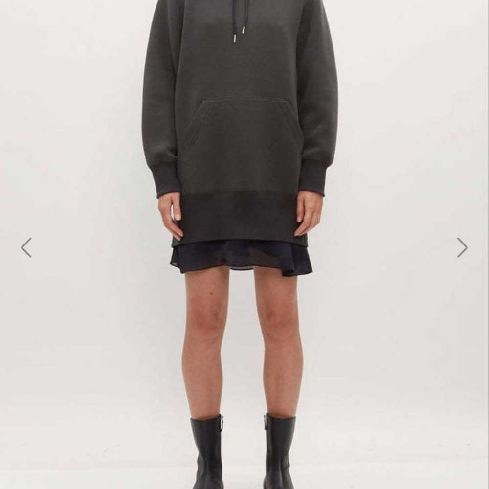 23AW sacai sponge sweat hoodie dress with inner d… - image 2