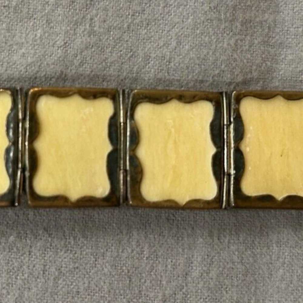 Vintage Japanese Shakudo Panel Bracelet 7.25" - image 10