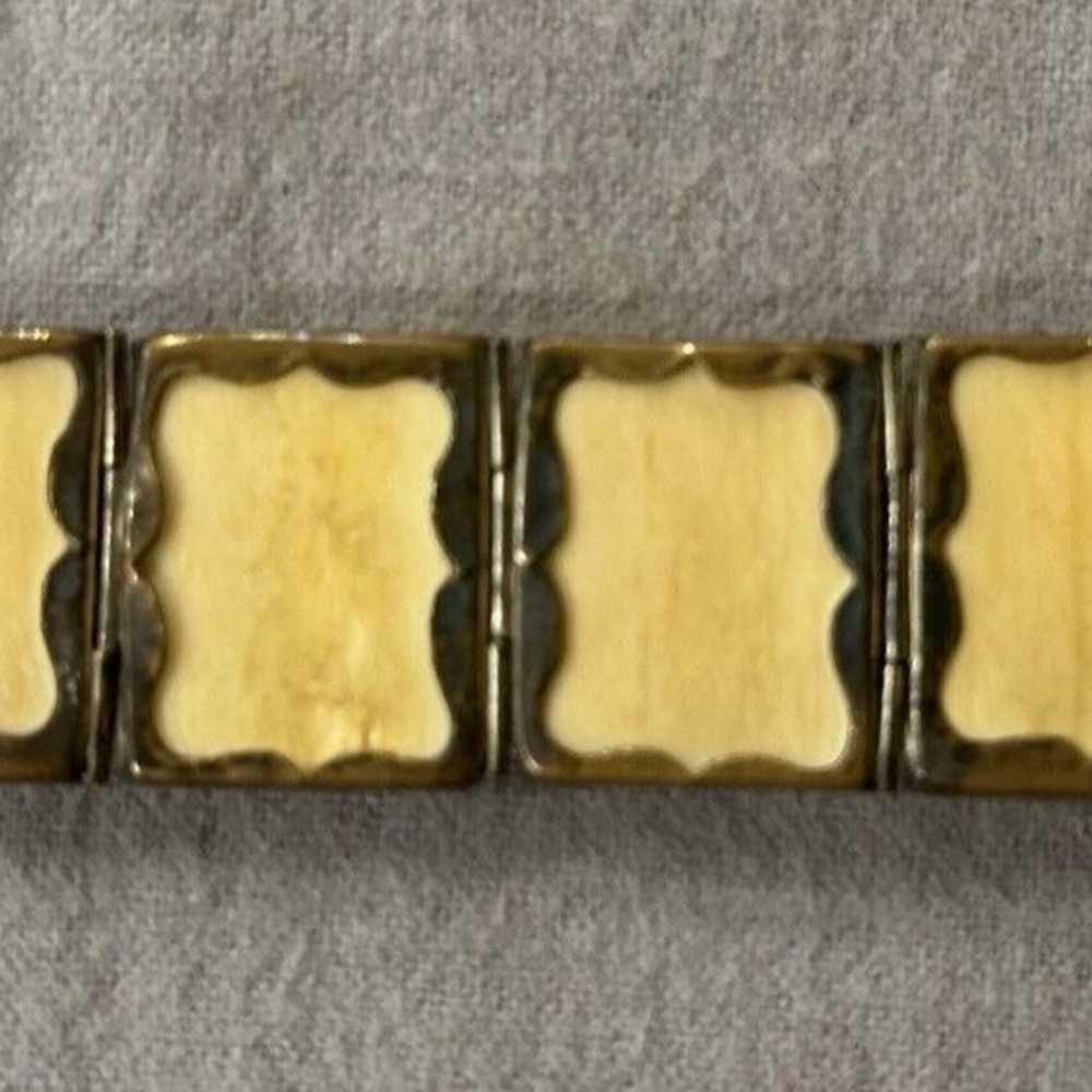 Vintage Japanese Shakudo Panel Bracelet 7.25" - image 9