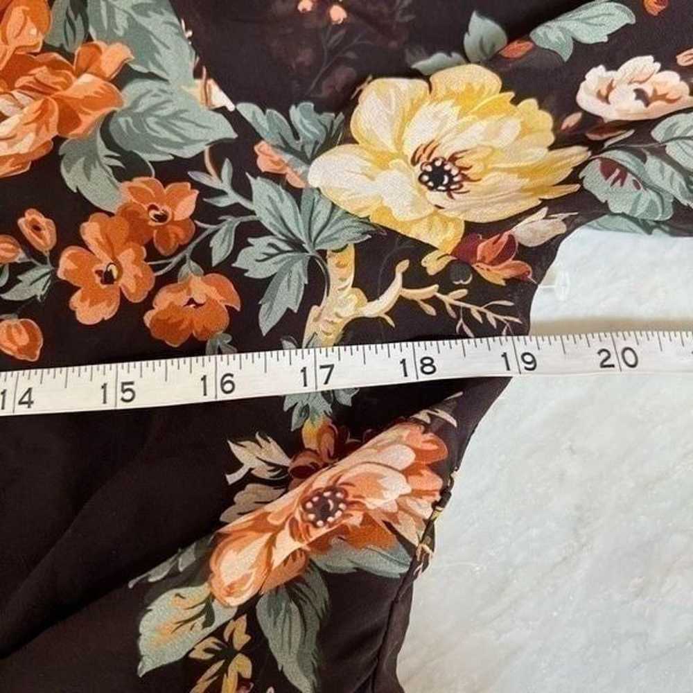 Veronica Beard 100% silk Hedera Floral Mini ruche… - image 12