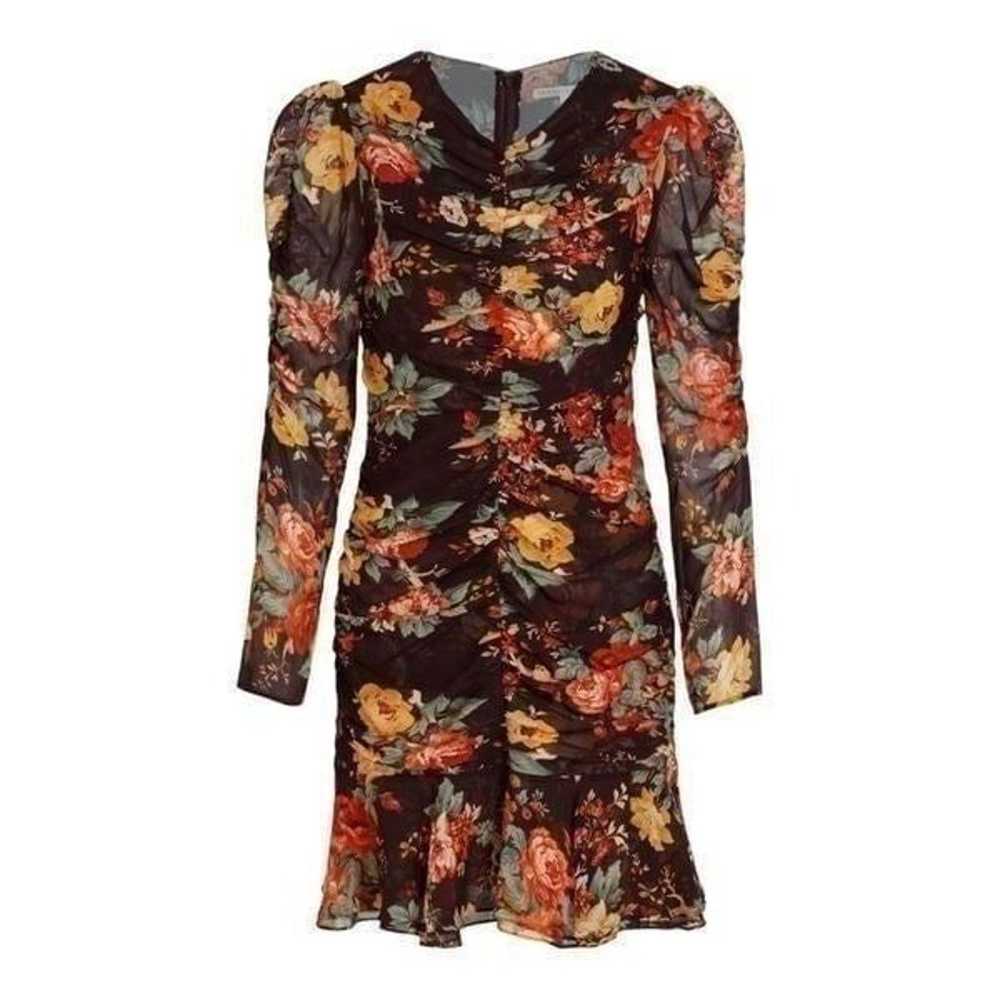 Veronica Beard 100% silk Hedera Floral Mini ruche… - image 5