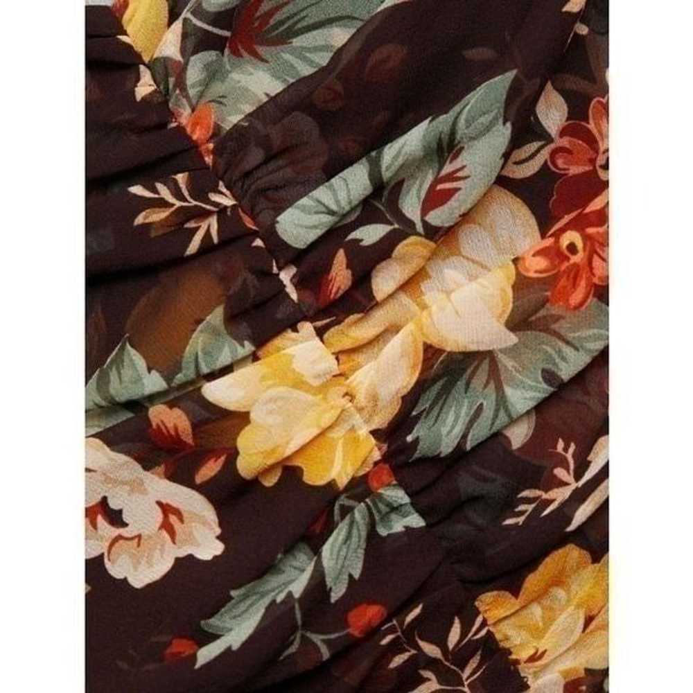 Veronica Beard 100% silk Hedera Floral Mini ruche… - image 6