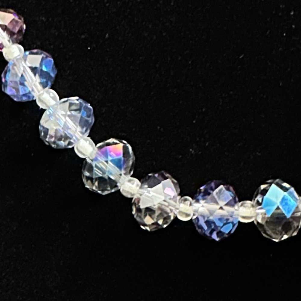 Vintage Kaleidoscope Crystal Beaded Collar With F… - image 6