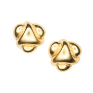 KJL By Kenneth Jay Lane Vintage Satin Gold Modern… - image 1