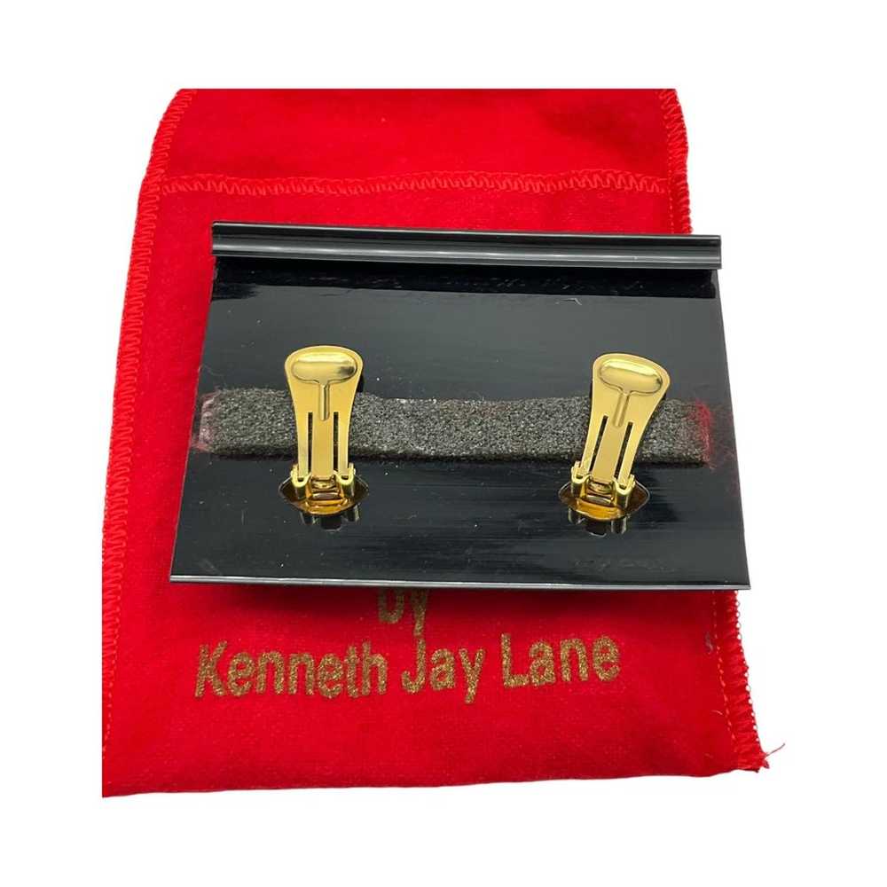 KJL By Kenneth Jay Lane Vintage Satin Gold Modern… - image 3
