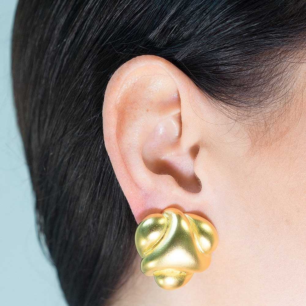 KJL By Kenneth Jay Lane Vintage Satin Gold Modern… - image 5