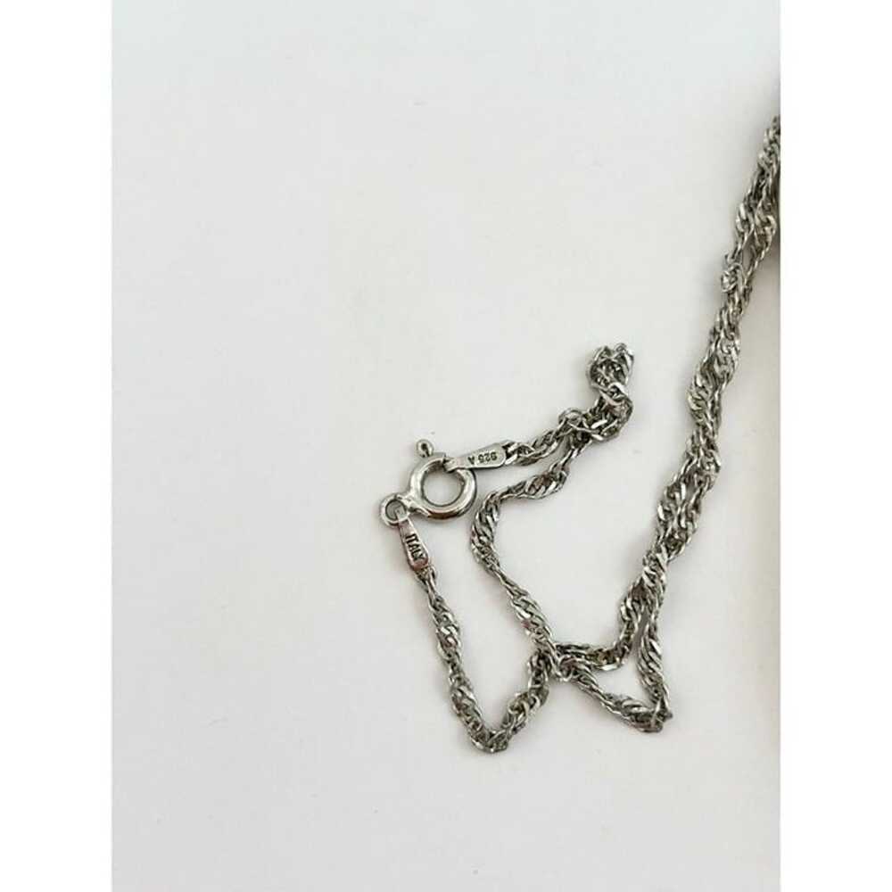 Amber Sterling Silver Ribbon Italian Made Chain P… - image 7