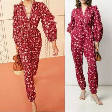 Ulla Johnson Delphine Floral Long-Sleeve Jumpsuit… - image 1