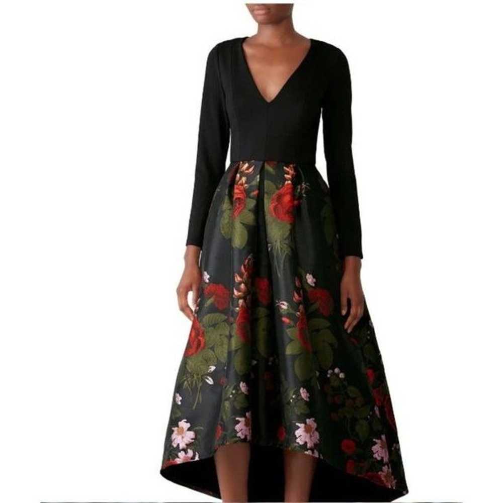 Hutch Marilyn High Low Dress Black Bodice Floral … - image 1