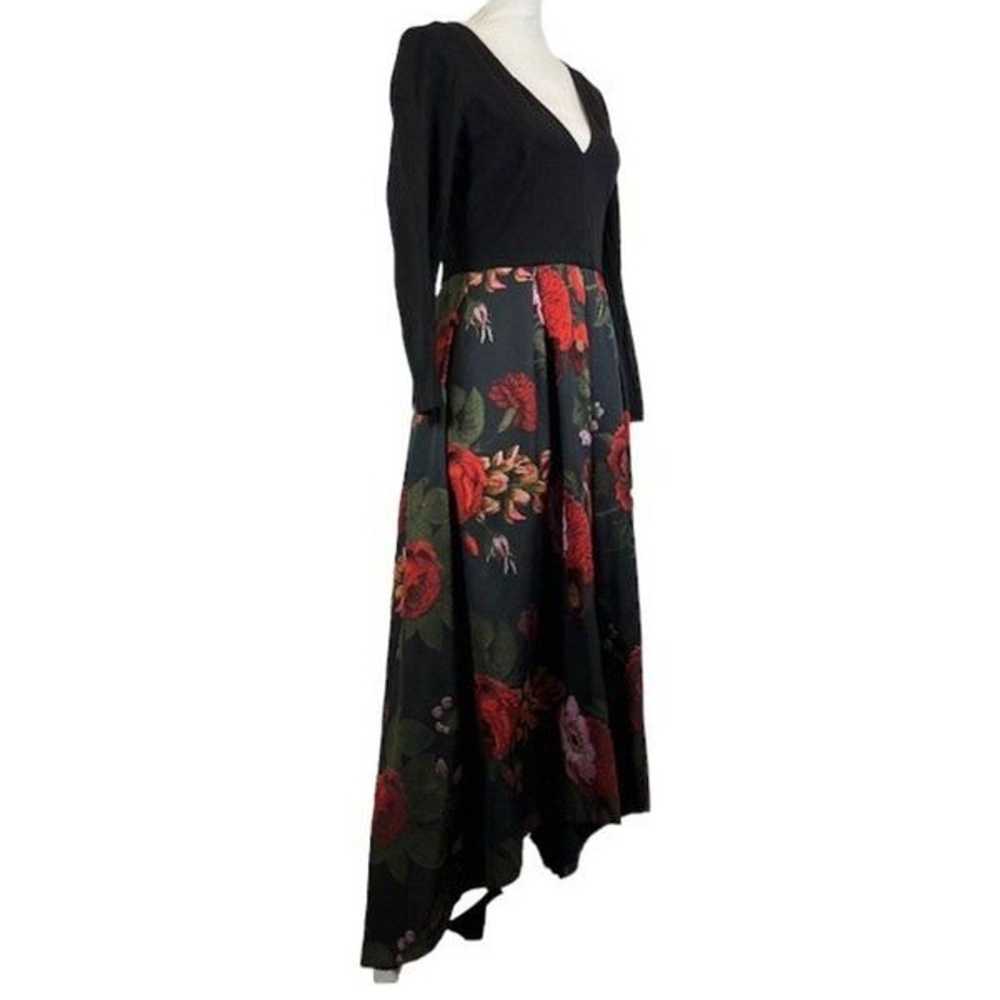 Hutch Marilyn High Low Dress Black Bodice Floral … - image 2