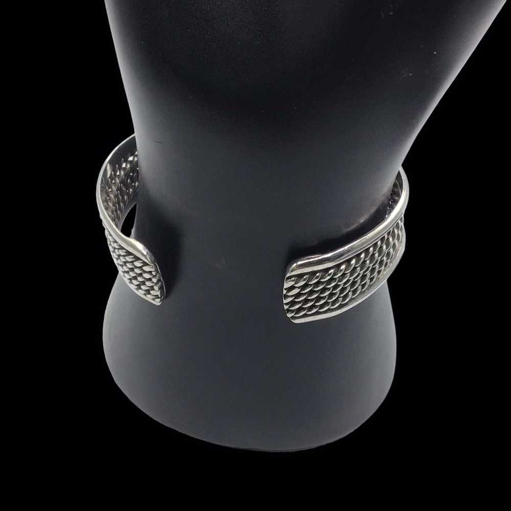 Vintage Unisex Silver Bracelet 6 Inches Length Fi… - image 11