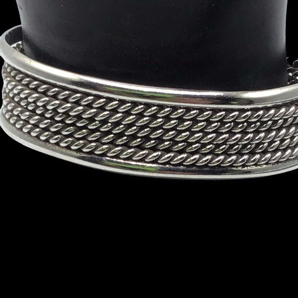 Vintage Unisex Silver Bracelet 6 Inches Length Fi… - image 9