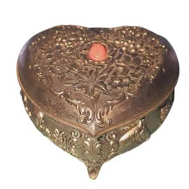 Vintage Victorian Jewelry box - Ivorine footed case - Sweetheart gift 2024 - antique trinket box