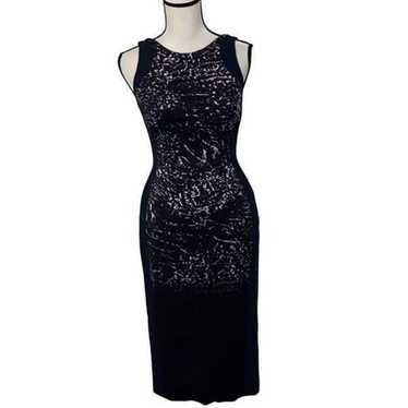 Antonio Berardi Abstract Sleeveless Crepe Sheath … - image 1