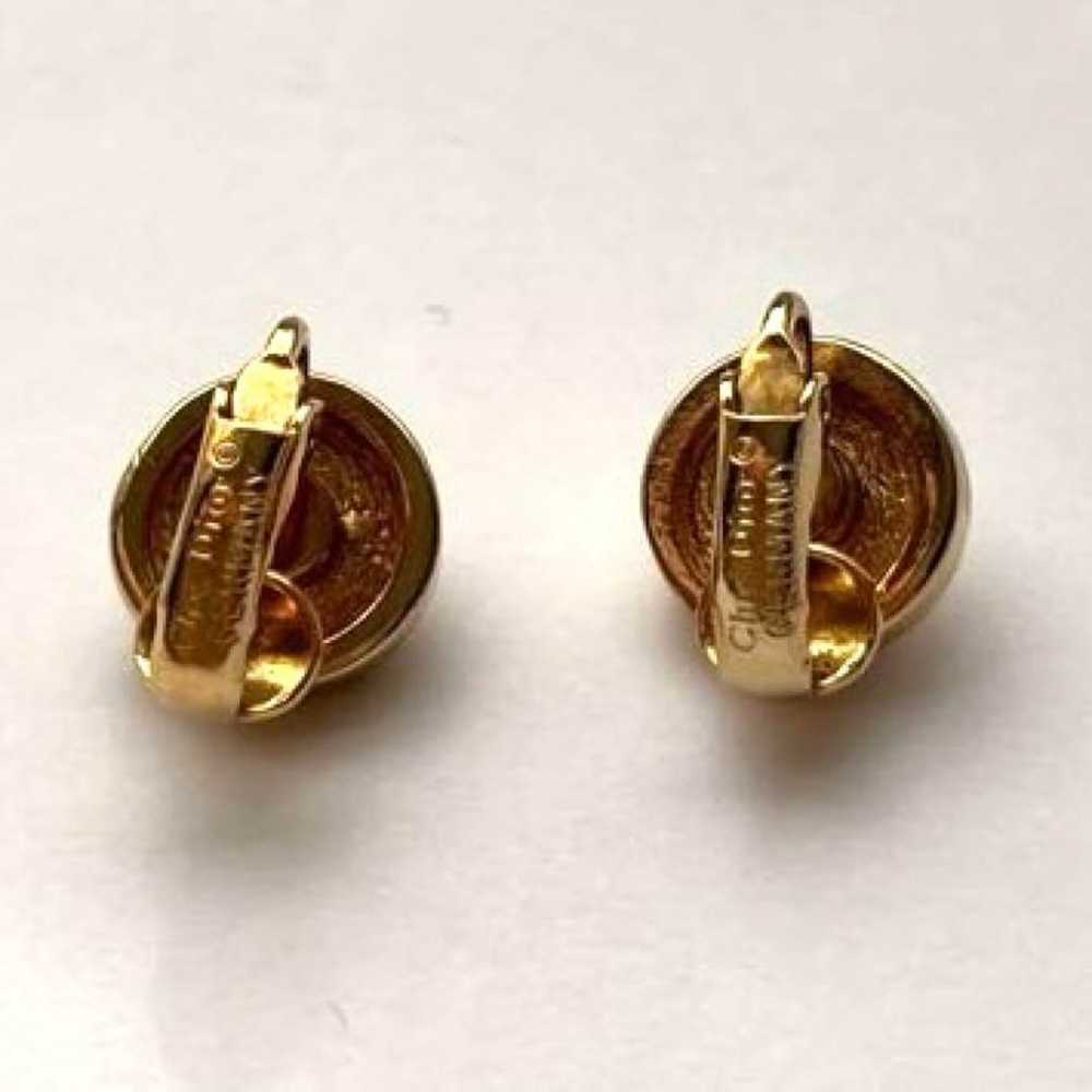 Dior Vintage Faux Pearl × Gold Earrings - image 3