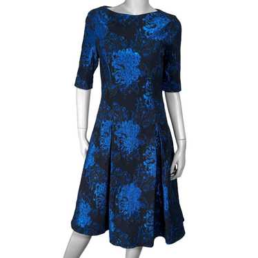 Teri Jon Metallic Jacquard Cocktail Dress, Fit & … - image 1