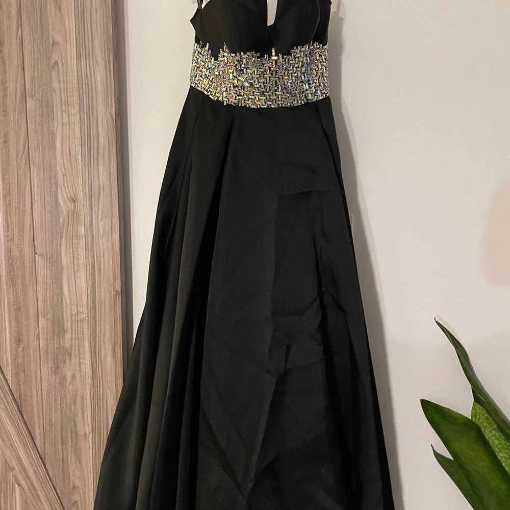 Tony Bowls Black Strapless formal ball gown 10 - image 2