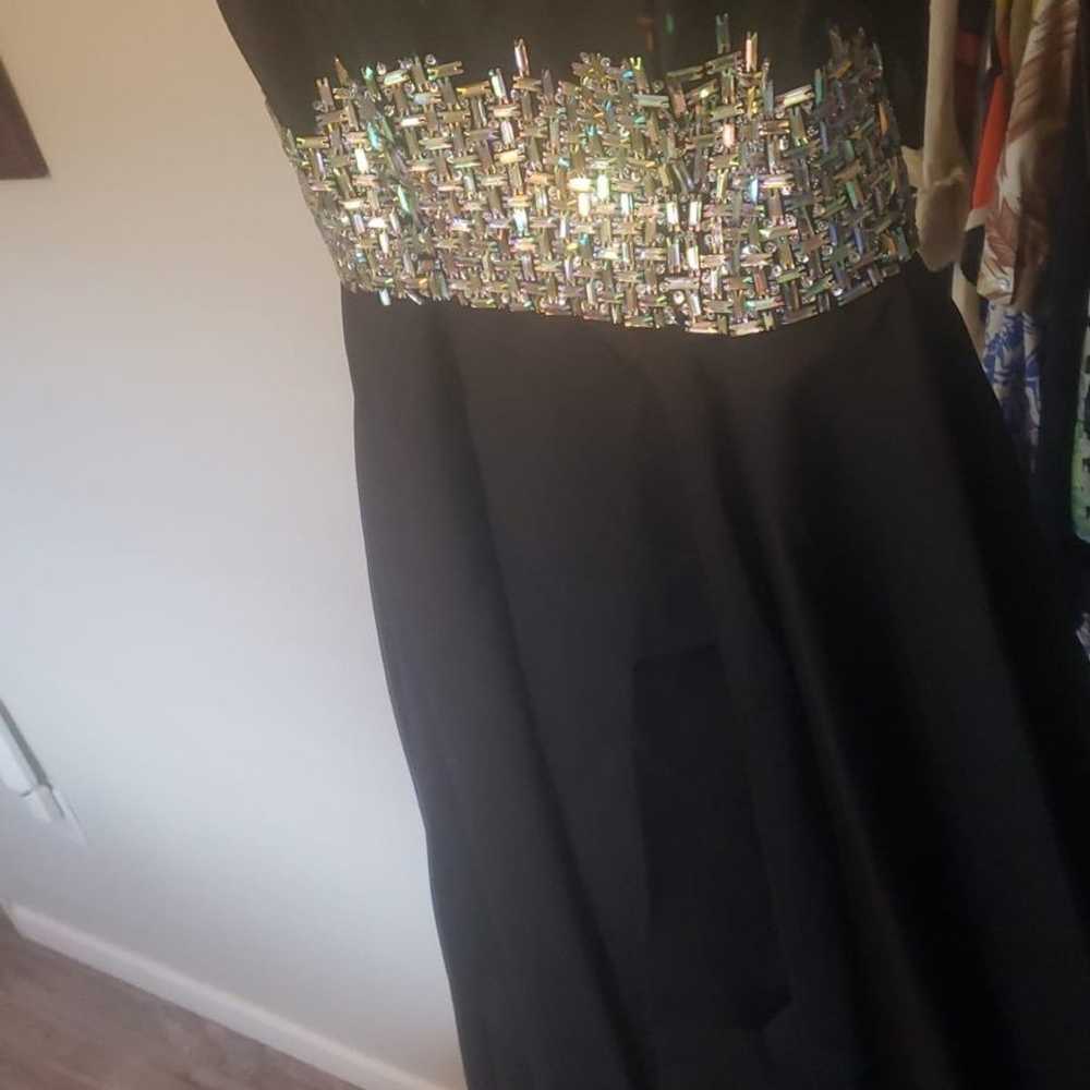 Tony Bowls Black Strapless formal ball gown 10 - image 5