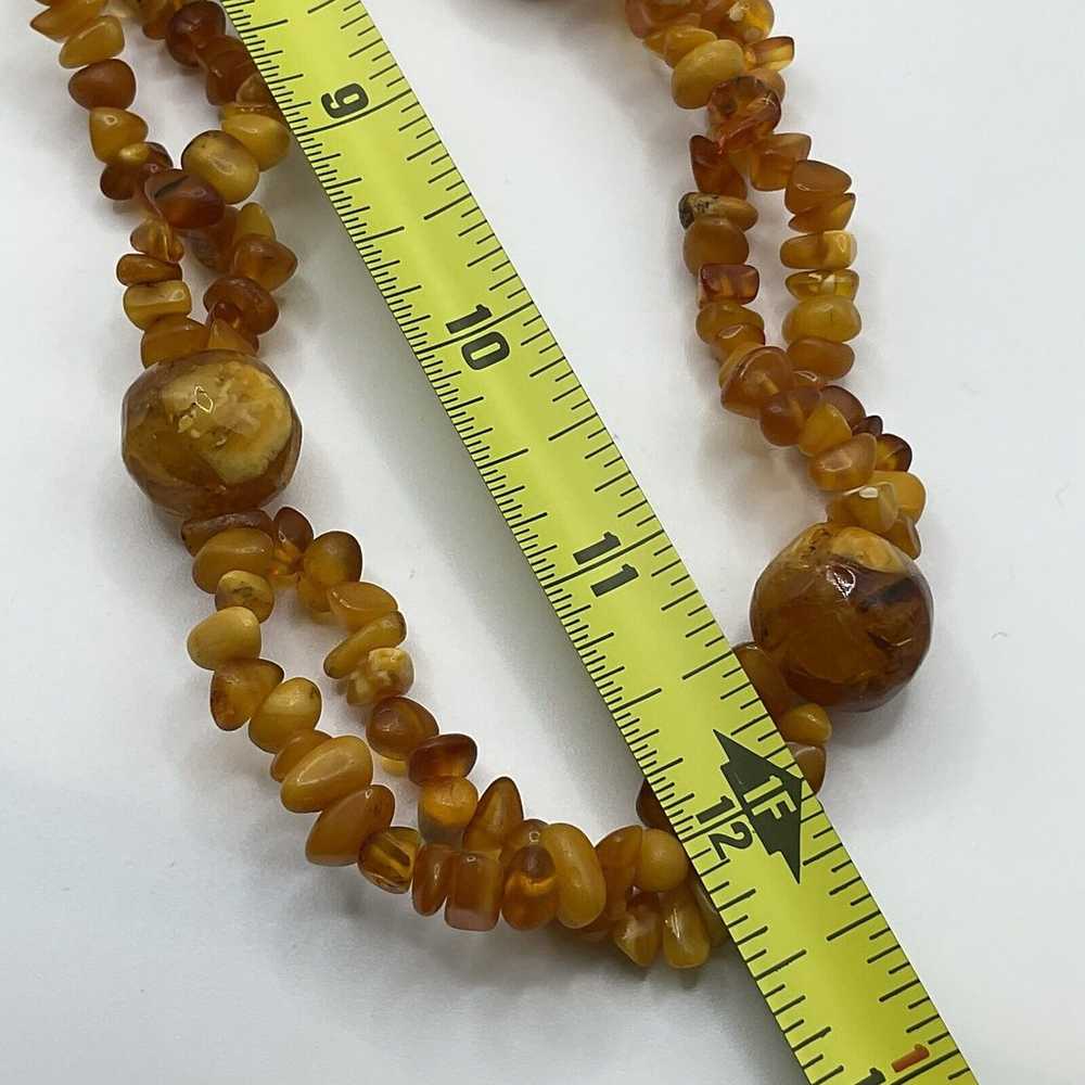 Vintage Baltic Amber Necklace Double Strand Large… - image 12