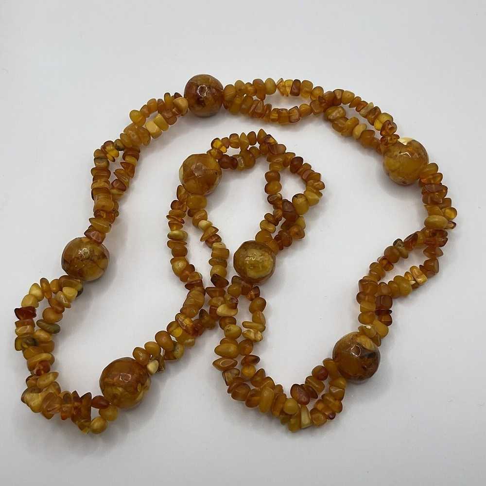 Vintage Baltic Amber Necklace Double Strand Large… - image 6