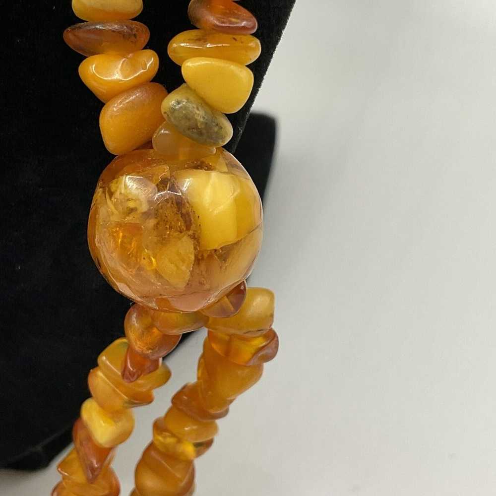 Vintage Baltic Amber Necklace Double Strand Large… - image 8