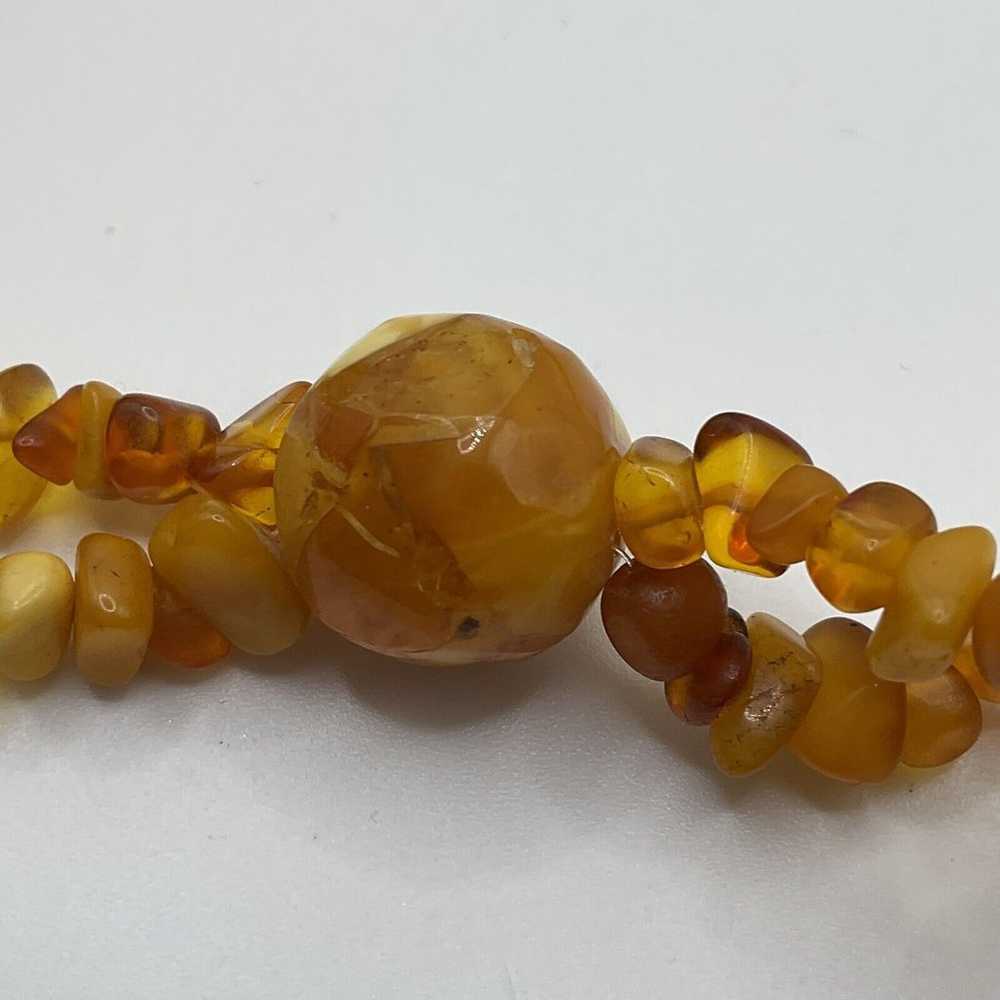 Vintage Baltic Amber Necklace Double Strand Large… - image 9