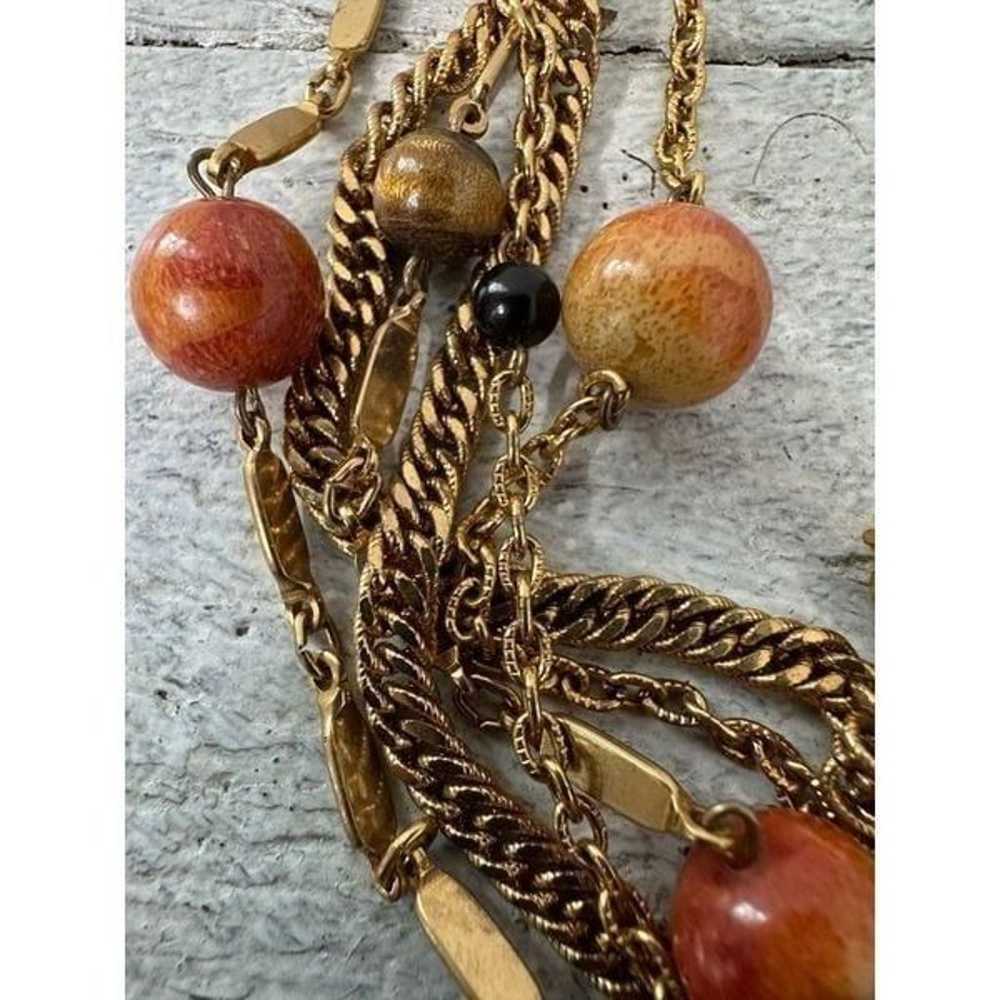 Vintage Les Bernards Triple Strand Chain Necklace - image 6