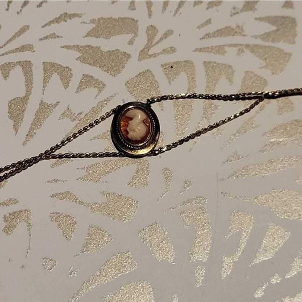 Vintage 14k Gold Vermeil Danecraft Cameo Braclet - image 4