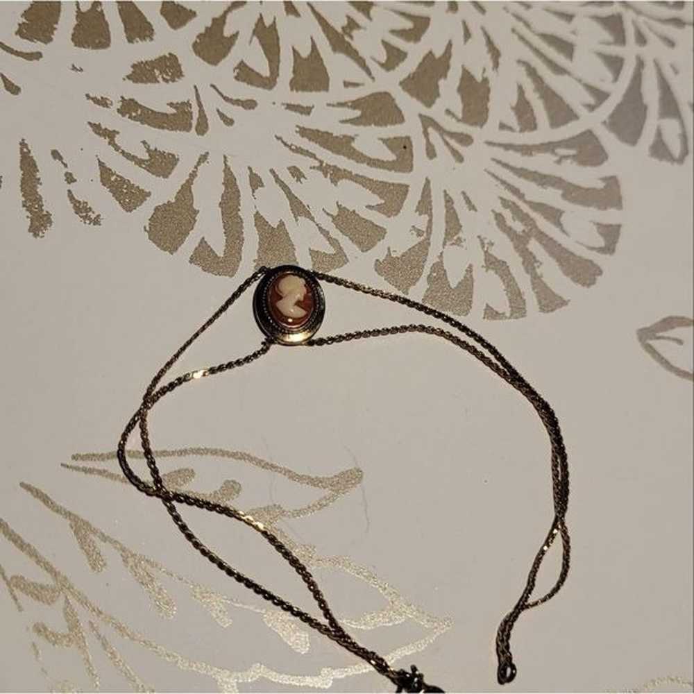 Vintage 14k Gold Vermeil Danecraft Cameo Braclet - image 6